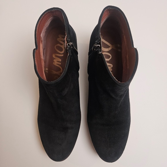 Sam Edelman Petty Suede Ankle Bootie, Black, Size 8 - Picture 3 of 8